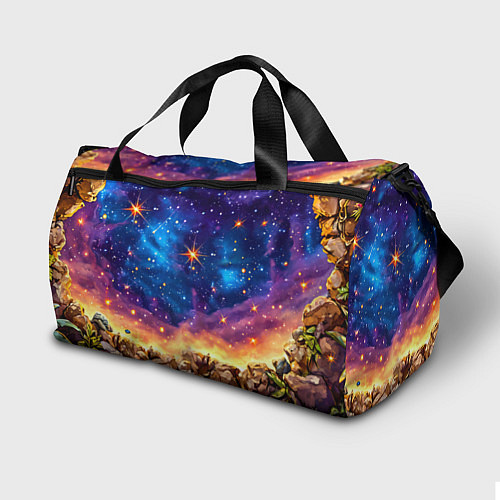 Спортивная сумка Ленивец и звездное небо / 3D-принт – фото 2