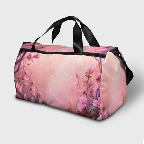 Спортивная сумка Песец в розовом лесу / 3D-принт – фото 2