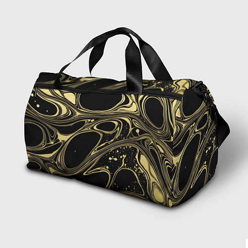 Спортивная сумка Разводы в виде кругов и линий - текстура / 3D-принт – фото 2