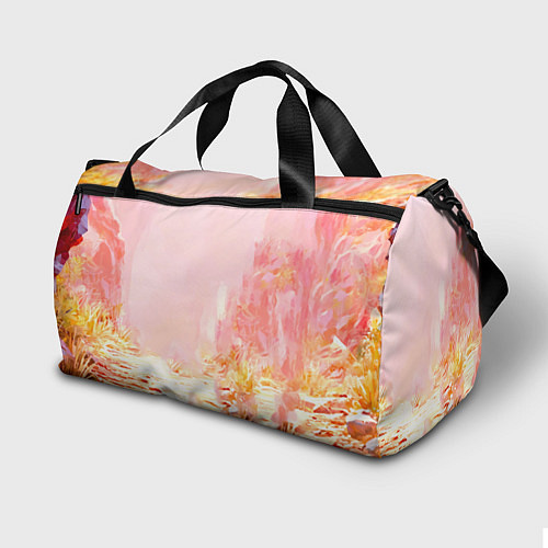 Спортивная сумка Носорог в розовом / 3D-принт – фото 2