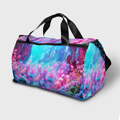 Спортивная сумка Песец в неоновом свете / 3D-принт – фото 2