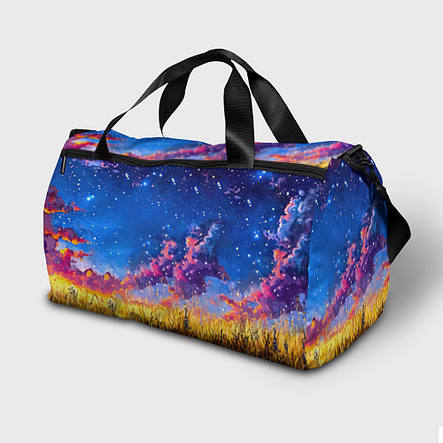 Спортивная сумка Бизон и звездная ночь / 3D-принт – фото 2