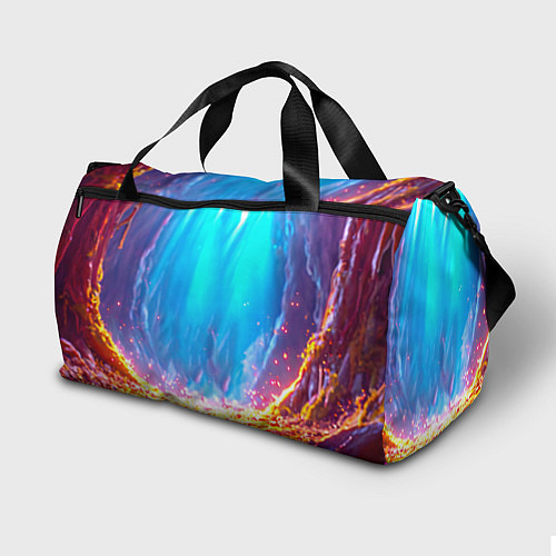 Спортивная сумка Лама в неоновых лучах / 3D-принт – фото 2