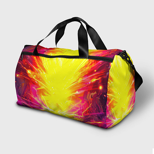 Спортивная сумка Жирафик в желтых искрах / 3D-принт – фото 2