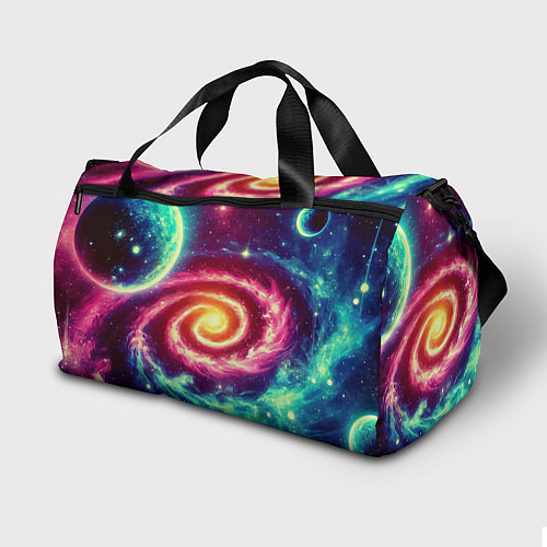 Спортивная сумка Spiral galaxy - neon glow / 3D-принт – фото 2