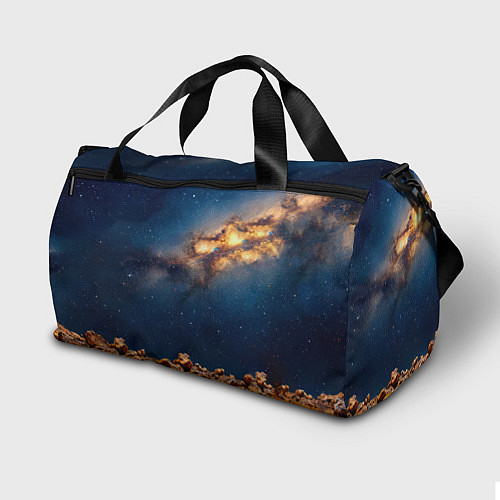 Спортивная сумка Космонавты перекидываются баскетбольными мячами / 3D-принт – фото 2