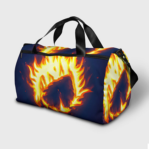 Спортивная сумка Даллас Маверикс в огне / 3D-принт – фото 2