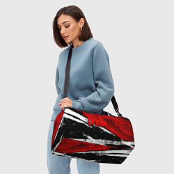 Сумки спортивные Дум - белый и красный, цвет: 3D-принт — фото 2