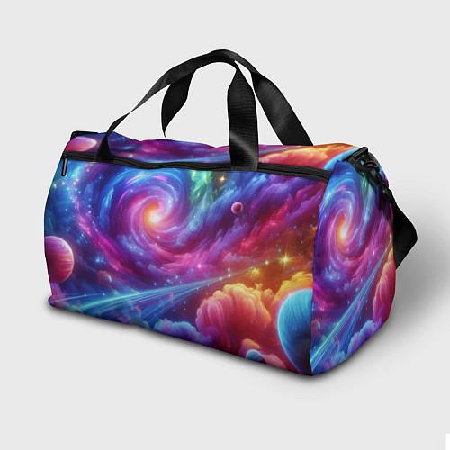Спортивная сумка Neon space fantasy / 3D-принт – фото 2