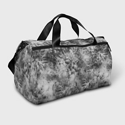 Сумки спортивные Серый тай дай - абстракция, цвет: 3D-принт