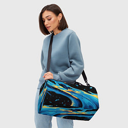 Сумки спортивные Синяя волна из красок, цвет: 3D-принт — фото 2