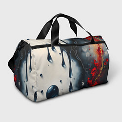 Сумки спортивные Сюрреалистичная абстракция с каплями, цвет: 3D-принт