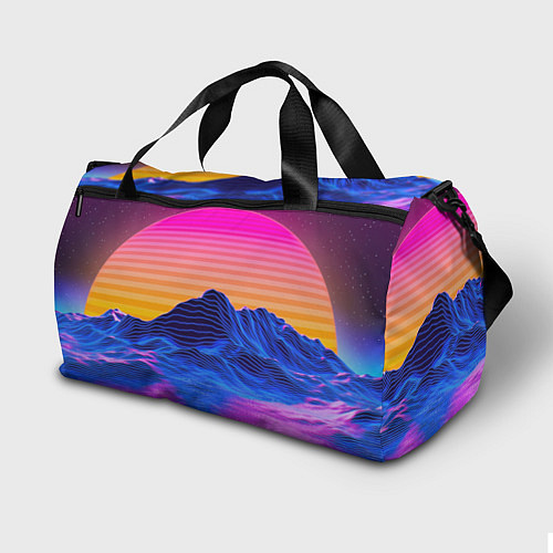 Спортивная сумка Неоновый закат / 3D-принт – фото 2