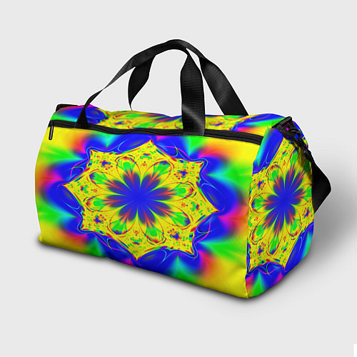Спортивная сумка Неоновая психоделика узор / 3D-принт – фото 2