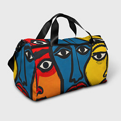 Сумки спортивные Арт с лицами, цвет: 3D-принт