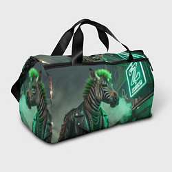 Сумки спортивные Cyperpunk zebra, цвет: 3D-принт