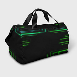 Сумки спортивные Black green color, цвет: 3D-принт