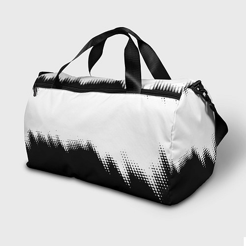 Спортивная сумка Monster energy чёрно белые краски / 3D-принт – фото 2