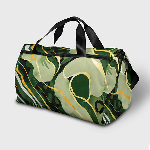 Спортивная сумка Зеленый природный паттерн / 3D-принт – фото 2
