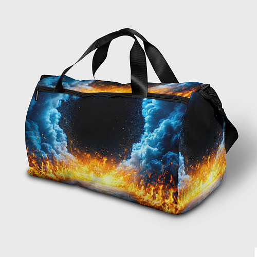 Спортивная сумка Айкидоист в огне и синий дым / 3D-принт – фото 2