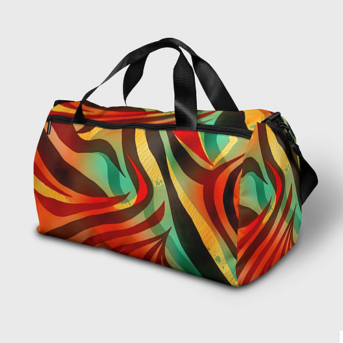 Спортивная сумка Жаркая полосатая абстракция / 3D-принт – фото 2