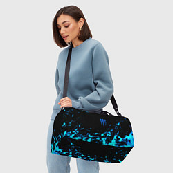 Сумки спортивные Monster energy голубые краски, цвет: 3D-принт — фото 2