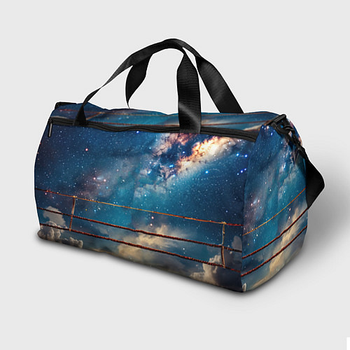 Спортивная сумка Тайский боксер в космосе / 3D-принт – фото 2