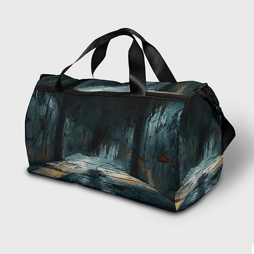 Спортивная сумка Боксерская груша на черном / 3D-принт – фото 2