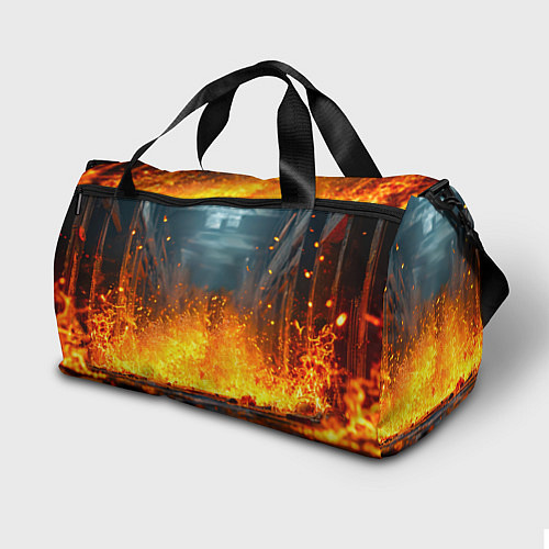 Спортивная сумка Боксерская груша в огне / 3D-принт – фото 2
