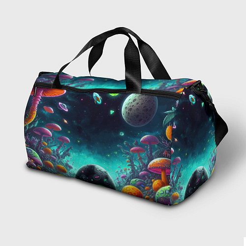 Спортивная сумка Рик и Морти на планете сказочных грибов / 3D-принт – фото 2