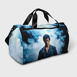 Сумки спортивные Брюс Ли в дыму, цвет: 3D-принт
