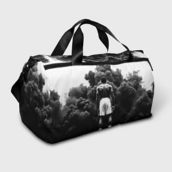 Сумки спортивные Мухаммед Али в черном дыму, цвет: 3D-принт