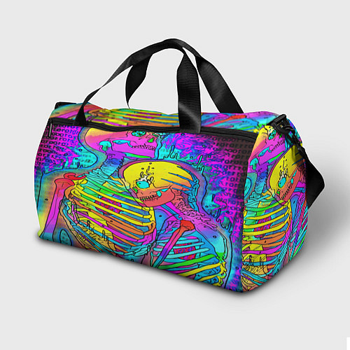 Спортивная сумка Черепа неоновые краски / 3D-принт – фото 2