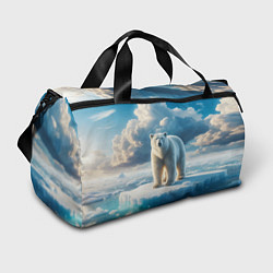 Сумки спортивные Полярный медведь на льдине, цвет: 3D-принт