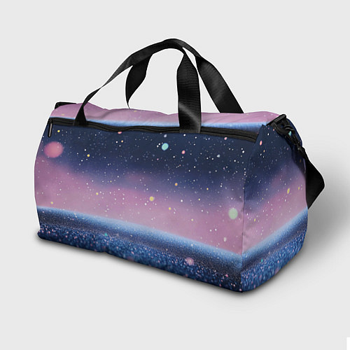 Спортивная сумка Закат с блестками - текстура / 3D-принт – фото 2