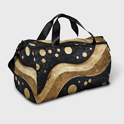 Сумки спортивные Золотая объемная абстракция - текстура, цвет: 3D-принт