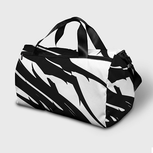 Спортивная сумка Monster energy чёрные штрихи / 3D-принт – фото 2