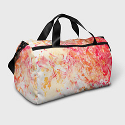 Сумки спортивные Абстракция - splashes of pink and red paint on whi, цвет: 3D-принт