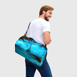 Сумки спортивные Самокат в синем дыму, цвет: 3D-принт — фото 2
