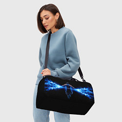Сумки спортивные Турникмен в синем пламени, цвет: 3D-принт — фото 2