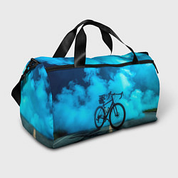Сумки спортивные Дорожный велосипед и синий дым, цвет: 3D-принт