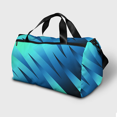 Спортивная сумка Сине-голубой абстрактные полосы / 3D-принт – фото 2