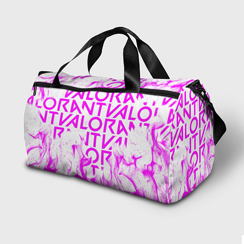 Спортивная сумка Valorant розовый огонь / 3D-принт – фото 2