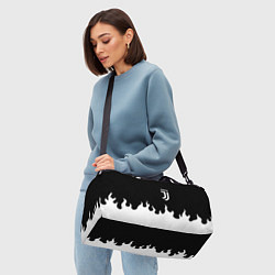 Сумки спортивные Ювентус белый огонь, цвет: 3D-принт — фото 2