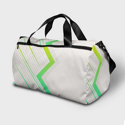 Спортивная сумка Color white line green / 3D-принт – фото 2