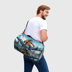 Сумки спортивные Кот сноубордист, цвет: 3D-принт — фото 2