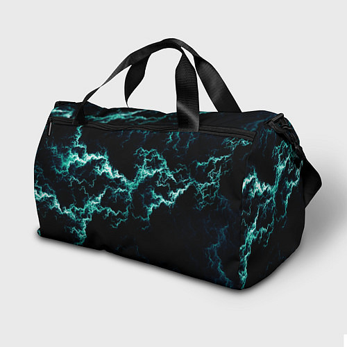 Спортивная сумка Lightning light blue glow / 3D-принт – фото 2