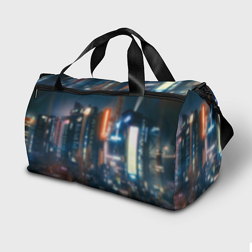 Спортивная сумка Мужчина в стиле киберпанка / 3D-принт – фото 2