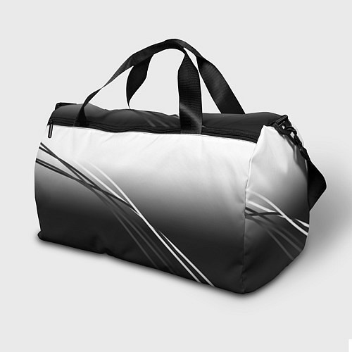 Спортивная сумка Герб России градиент в полосами серый / 3D-принт – фото 2