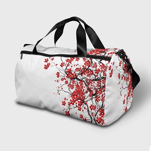 Спортивная сумка Сакура с иероглифом Любовь / 3D-принт – фото 2